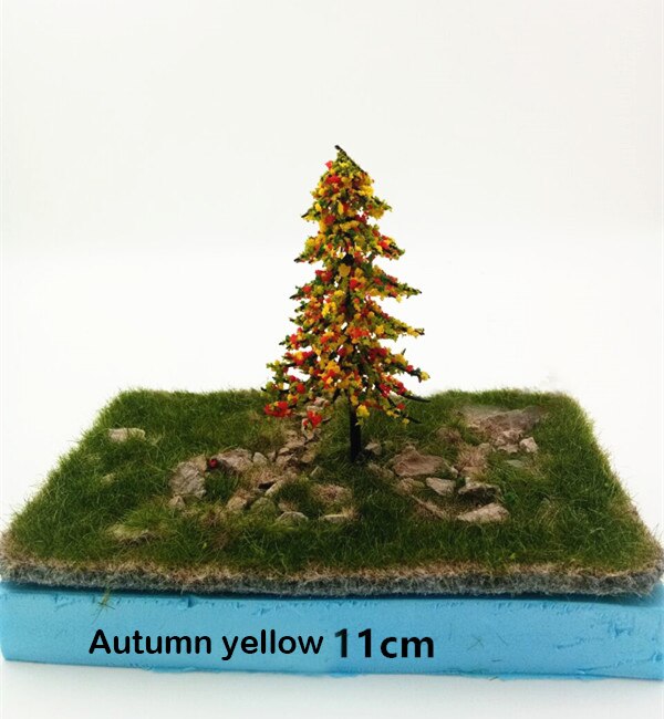 Simulation Model Tree Miniature pine vegetation Train railway Tree Model Military Scene DIY material tree 2pcs scenario model