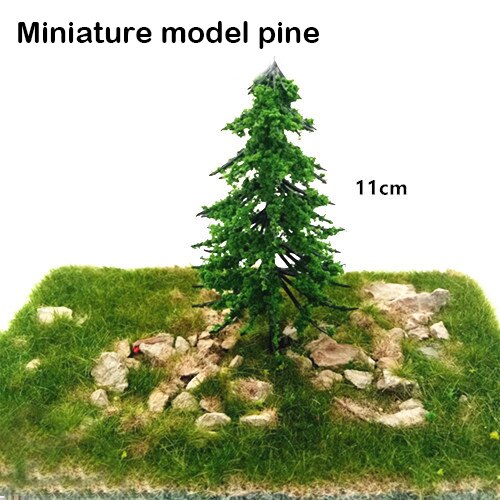Simulation Model Tree Miniature pine vegetation Train railway Tree Model Military Scene DIY material tree 2pcs scenario model
