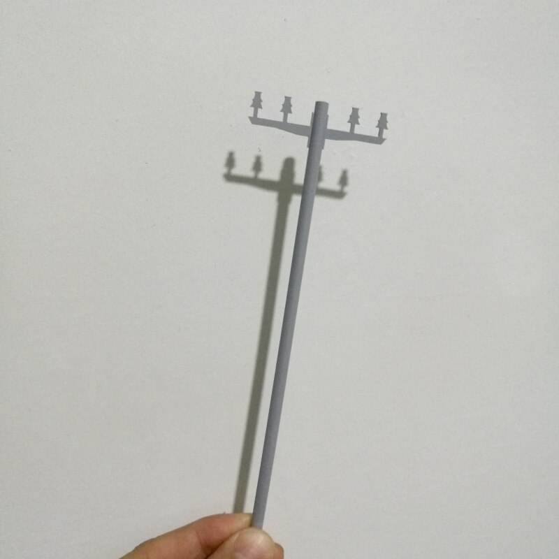 Miniature model Pole model 20cm high Scenario accessories Materials for making train sand table