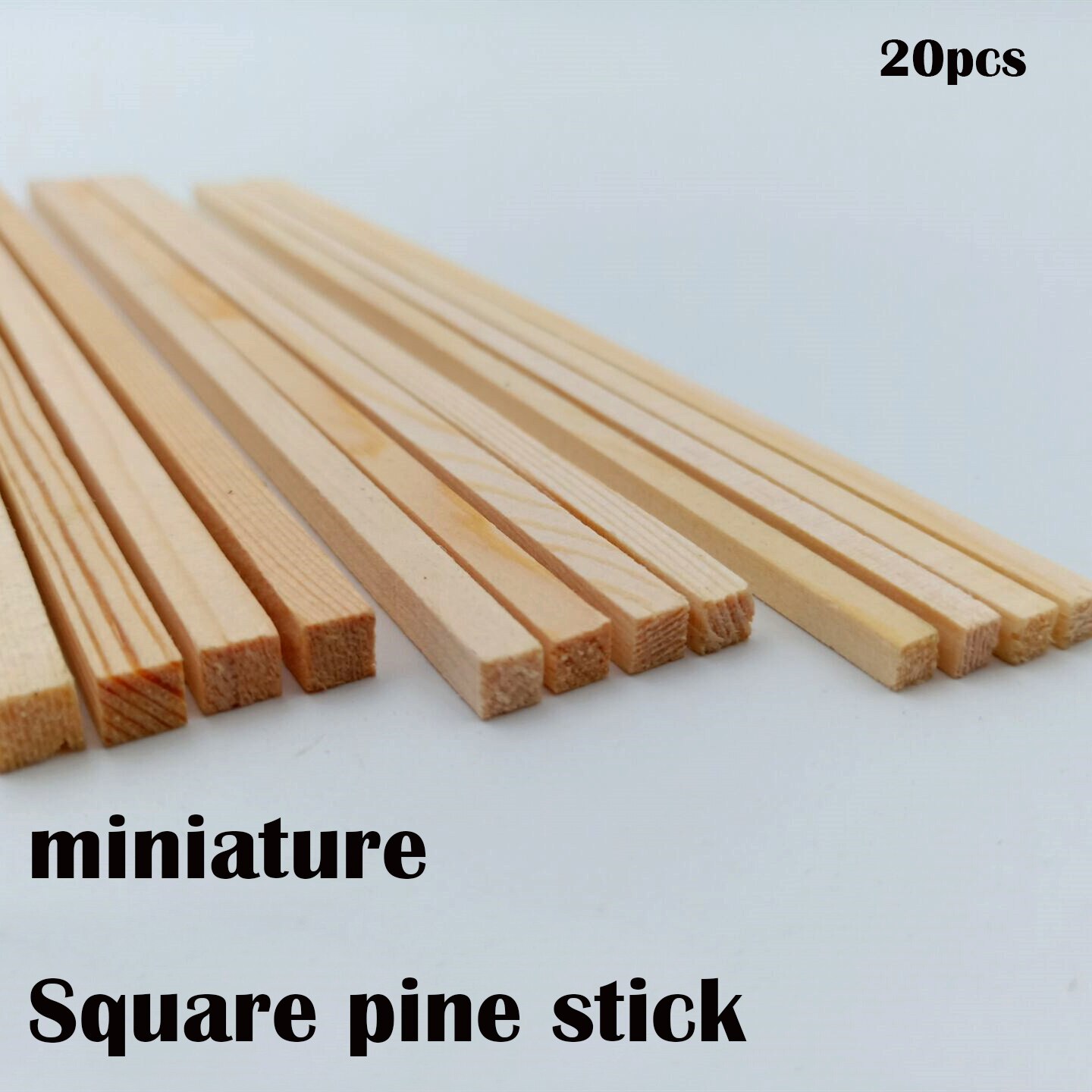 miniature Square pine stick DIY handmade material for model sand table building 20pcs miniature Square pine stick DIY handmade material for model sand table building 20pcs