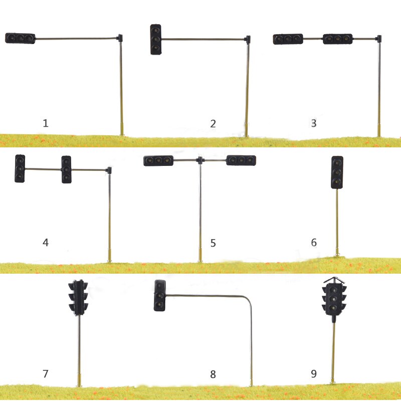miniature Sand table model traffic lights Lighting materials Highway Railway Station Warning Light Traffic Signal Light DIY