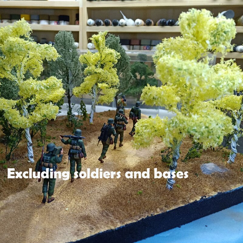 Miniature model simulation 1:24 1:35 1:48 Manual wire tree model Sand table military model vegetation material DIY