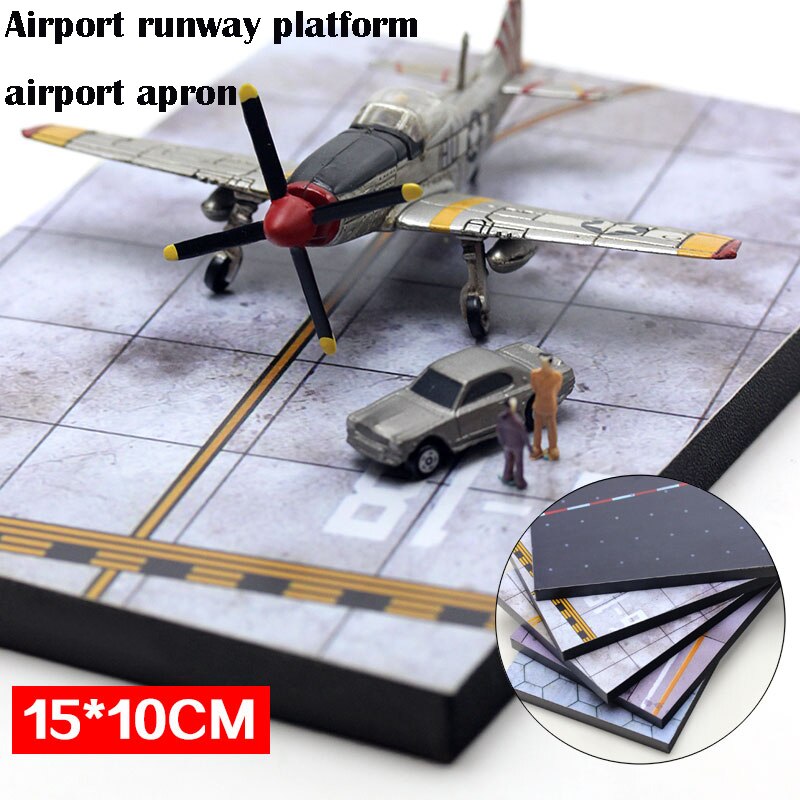 Airport runway platform airport apron Static Aircraft Runway Model Military Sand Table 15*10 cm Airport runway platform airport apron Static Aircraft Runway Model Military Sand Table 15*10 cm
