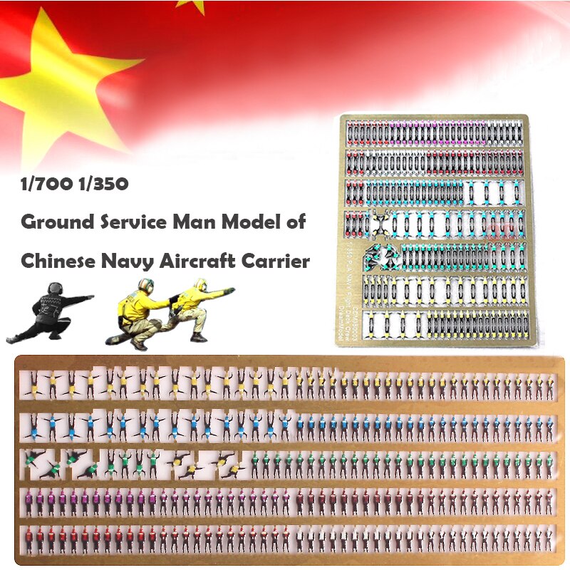 Miniature model 1:700 1:350 Ground Service Man Model of Chinese Navy Aircraft Carrier