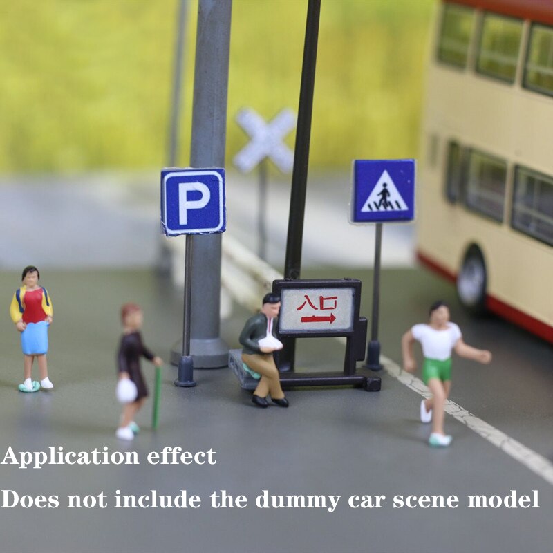 Miniaturization model 1：87 Traffic sign model Ho ratio Building materials for train sand table Hand made DIY materials