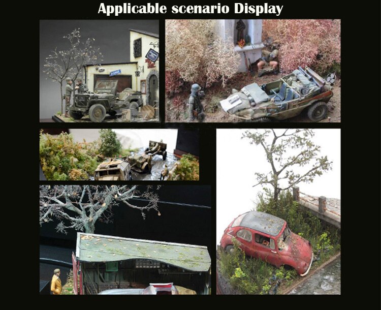 Miniature model Chenopodium spinosum Train sand table War scene model DIY transformation materials