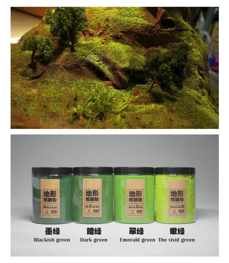 Miniature model Vegetation powder lichen material Mixed colors Sand table materials for DIY model platform scene