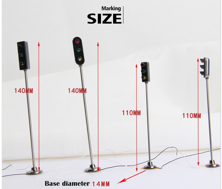 miniature 11-14 cm high DIY traffic lights Sand table model traffic lights Model of 3V Luminescent LED Lamp miniature 11-14 cm high DIY traffic lights Sand table model traffic lights Model of 3V Luminescent LED Lamp