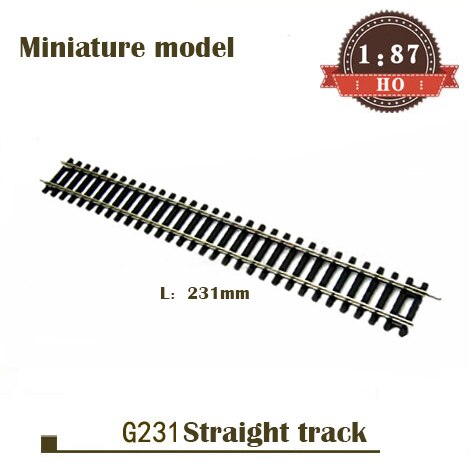 Miniature model 1:87 HO ratio Train model accessories G231 straight rail 55201 track 231mm Train sand table material
