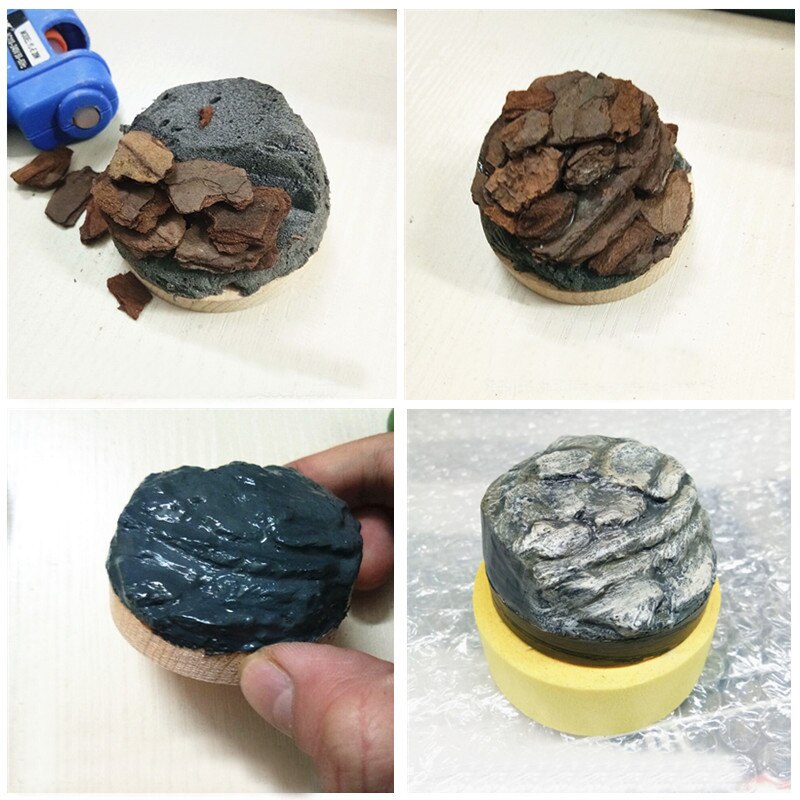 Miniature model Bark stone mountain rock material World War II scenario Sand table materials for DIY model platform scene