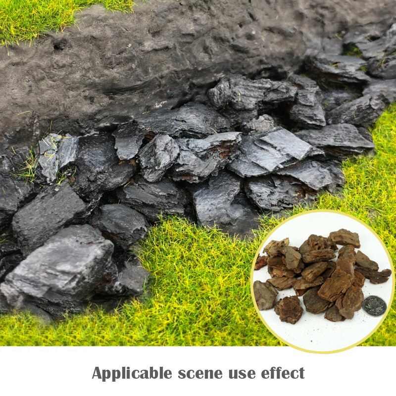 Miniature model Bark stone mountain rock material World War II scenario Sand table materials for DIY model platform scene