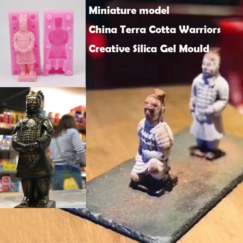 Miniature model China Terra Cotta Warriors Creative Silica Gel Mould Sand Table Scene Material Tool Miniature model China Terra Cotta Warriors Creative Silica Gel Mould Sand Table Scene Material Tool