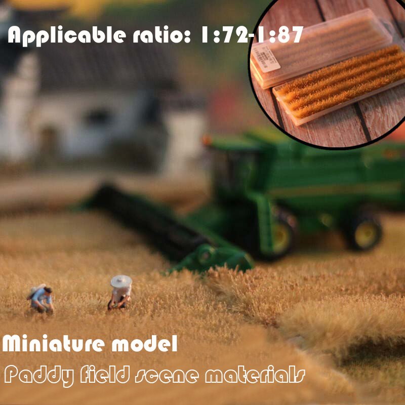 Miniature model Paddy field scene materials Applicable 1:72 1:87 HO ratio Landscape materials of train sand table lifelike
