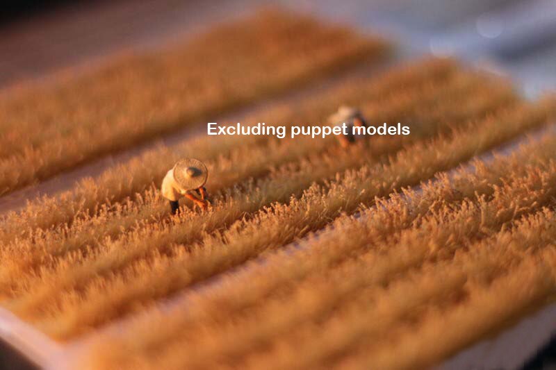 Miniature model Paddy field scene materials Applicable 1:72 1:87 HO ratio Landscape materials of train sand table lifelike