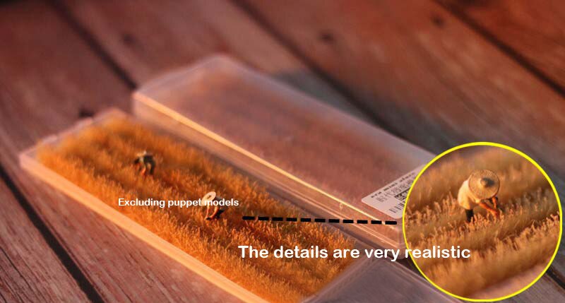 Miniature model Paddy field scene materials Applicable 1:72 1:87 HO ratio Landscape materials of train sand table lifelike