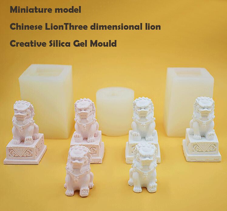 Miniature model Chinese Lion Stereoscopic Lion Sculpture Creative Silica Gel Mould Sand Table Scene Material Tool Miniature model Chinese Lion Stereoscopic Lion Sculpture Creative Silica Gel Mould Sand Table Scene Material Tool