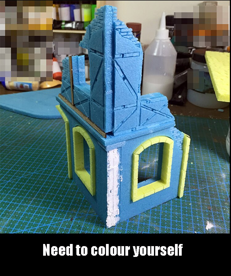 miniature 1/35 Broken Wall Ruins No. 1 CJ0200 Assembly model Material for Modeling Military Scene