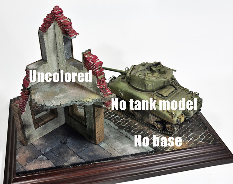 miniature 1/35 Broken Wall Ruins No. 1 CJ0200 Assembly model Material for Modeling Military Scene