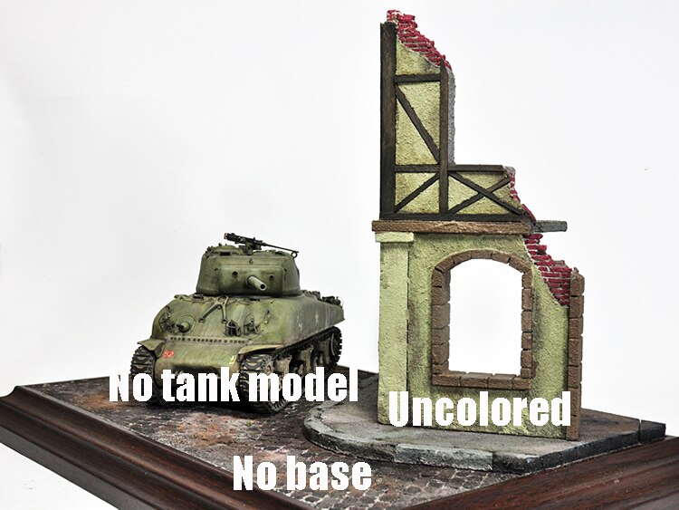 miniature 1/35 Broken Wall Ruins No. 1 CJ0200 Assembly model Material for Modeling Military Scene