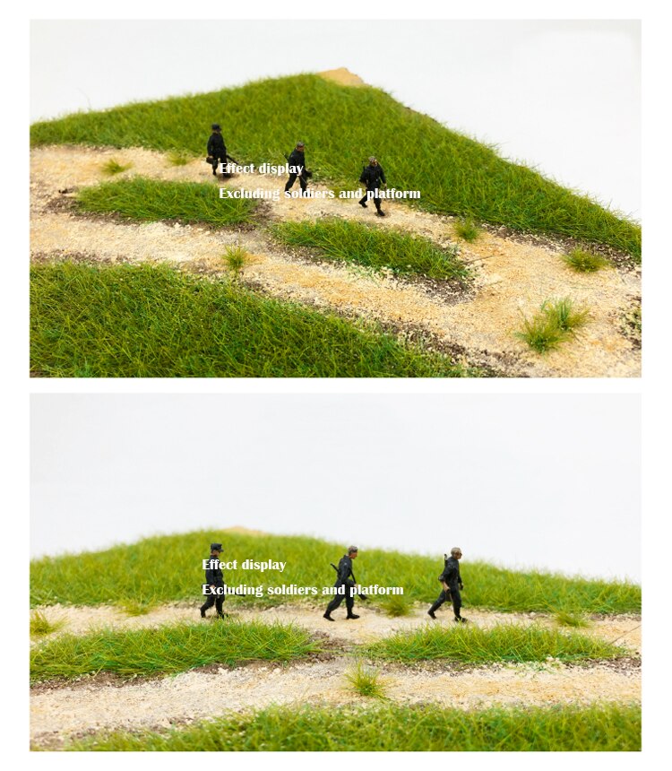 Miniature model 8mm Model grass powder Multiple colors DIY sand table military train scene model material