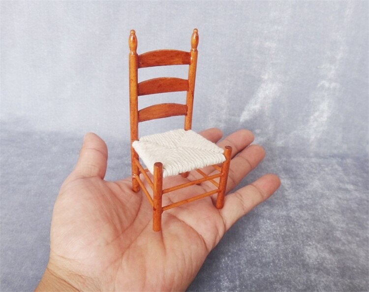 Miniature model 1:12 European style vintage dining chair model Sand table building model materials