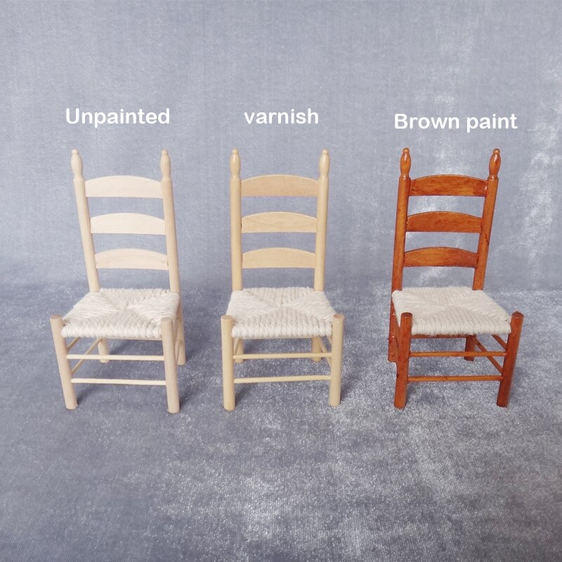 Miniature model 1:12 European style vintage dining chair model Sand table building model materials