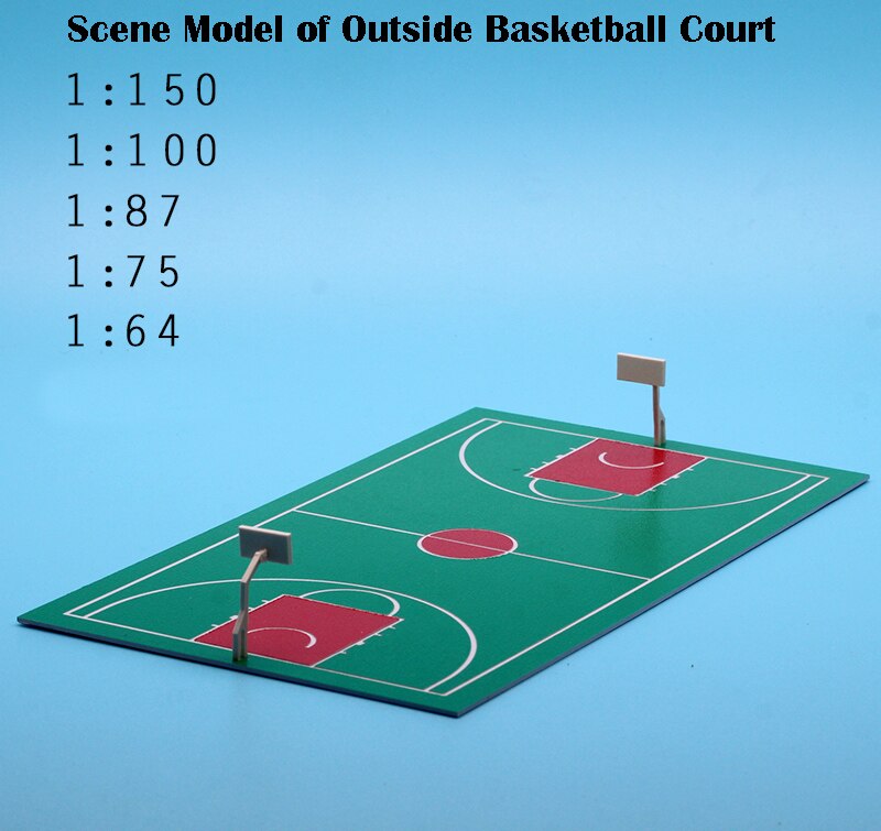 Scene Model of Outside Basketball Court Plastic waterproof sand table DIY Model Materials Multiple proportions miniature Scene Model of Outside Basketball Court Plastic waterproof sand table DIY Model Materials Multiple proportions miniature