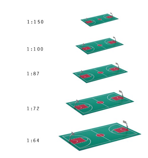 Scene Model of Outside Basketball Court Plastic waterproof sand table DIY Model Materials Multiple proportions miniature Scene Model of Outside Basketball Court Plastic waterproof sand table DIY Model Materials Multiple proportions miniature