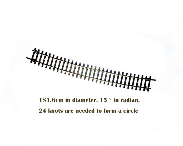 Miniature model 1:87 HO ratio R9 curved rail 55219 15 ° Single subgrade rail set Train sand table material