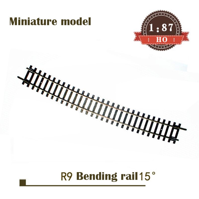 Miniature model 1:87 HO ratio R9 curved rail 55219 15 ° Single subgrade rail set Train sand table material