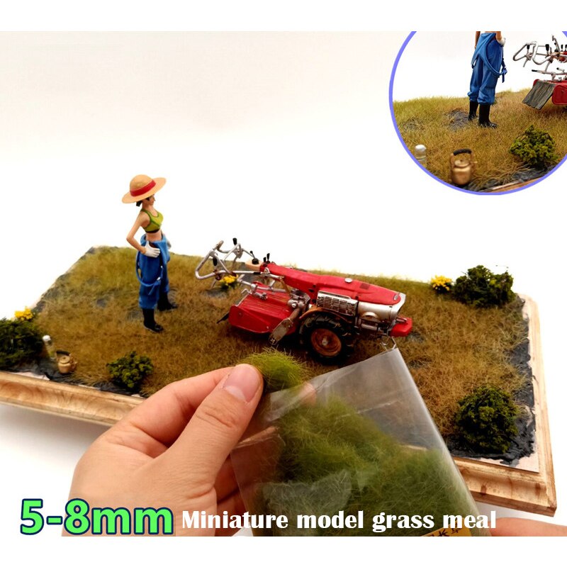 miniature Straw meal 5-8mm Sandpan Architectural Landscape Outdoor Scene Platform Simulated turf DIY handmade materials