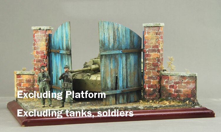 miniature European Courtyard Gate Assembly model DIY Modification Material for Military Sand Table Scene