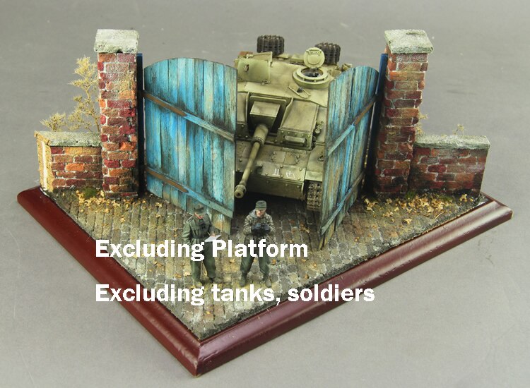 miniature European Courtyard Gate Assembly model DIY Modification Material for Military Sand Table Scene