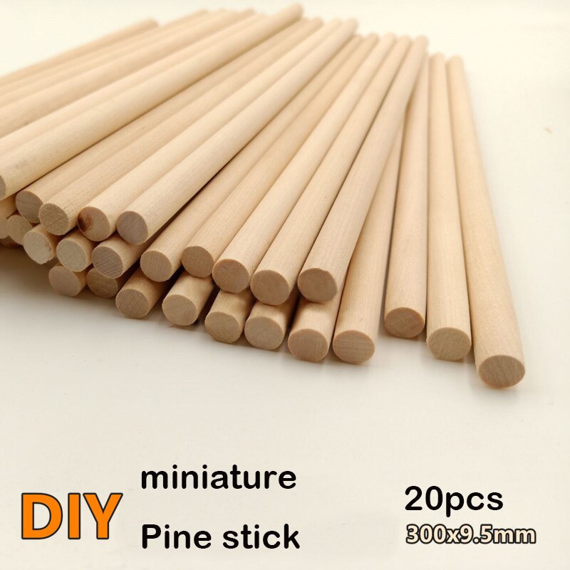miniature Pine stick 300*9.5mm*20pcs Situational Sand Table Diy Tool