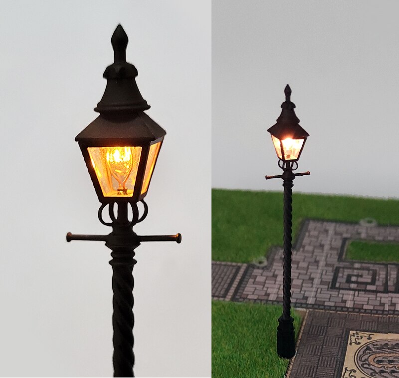 Miniature model 1: 87ho courtyard lamp square street lamp Train building sand table model material 5V Miniature model 1: 87ho courtyard lamp square street lamp Train building sand table model material 5V