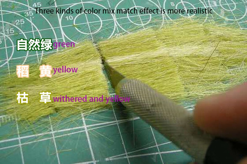 Miniaturization model Long grass model 10cm Ho train sand table DIY handmade materials Bag 20g