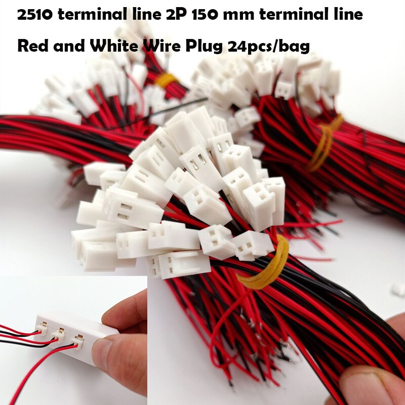 Miniature model 2510 terminal line 2P 150 mm terminal line Red and White Wire Plug Sand Table Scene Accessories