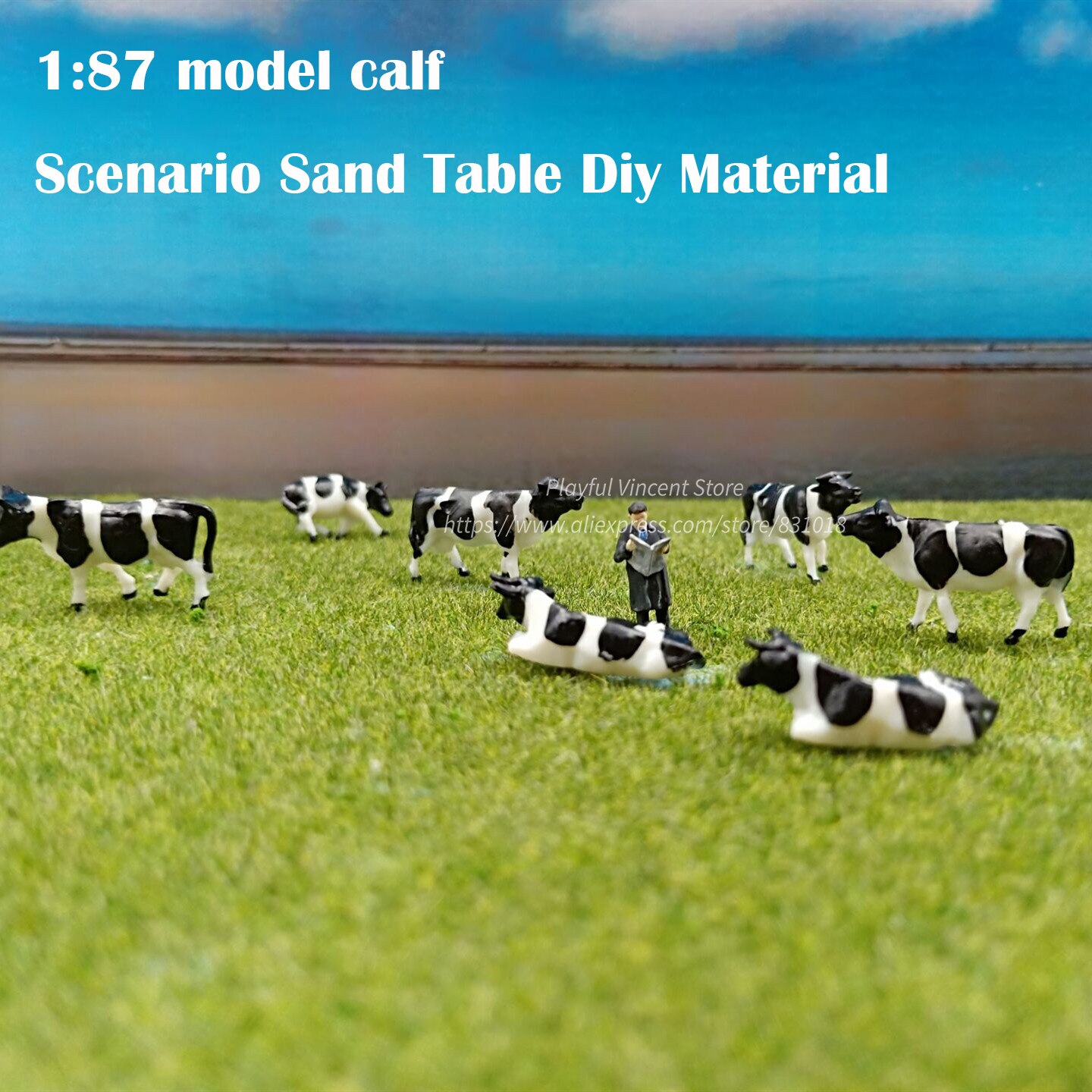 miniature 1:87 model calf Scenario Sand Table Diy Material