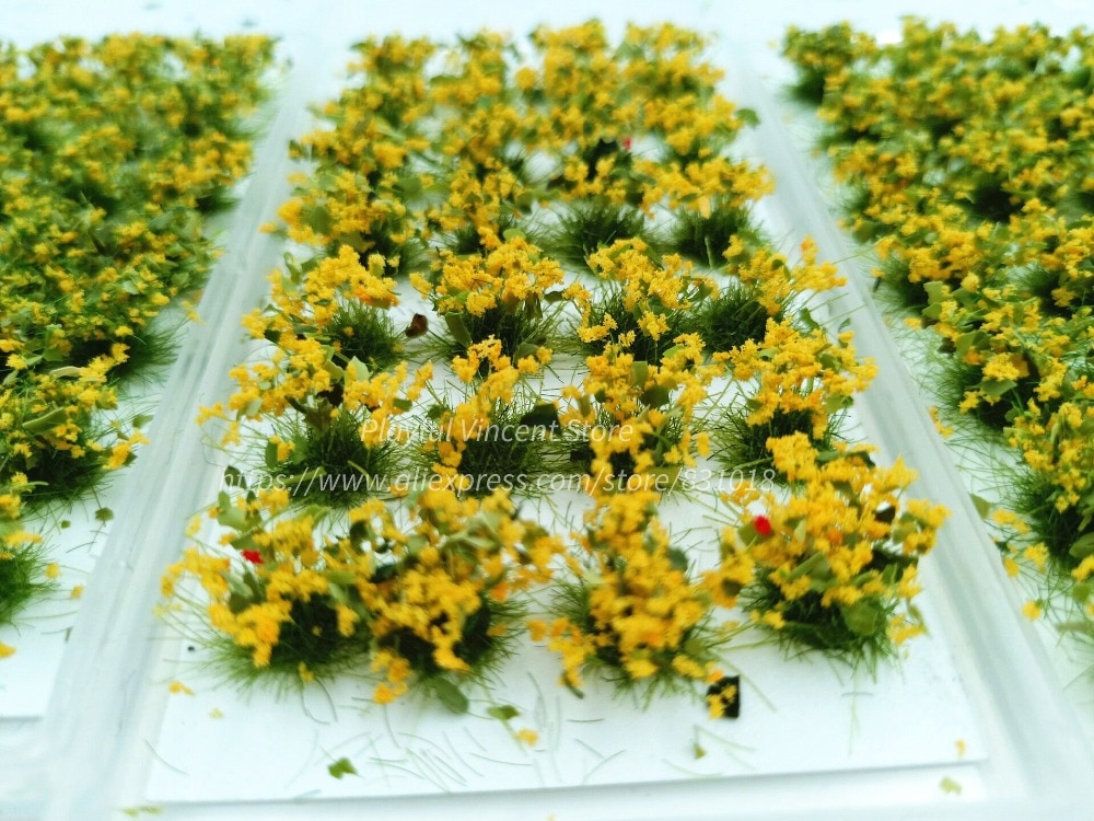 miniature vegetation Yellow flower clusters Military Model Scenario Diy Material for Train Sand Table 28pcs/box miniature vegetation Yellow flower clusters Military Model Scenario Diy Material for Train Sand Table 28pcs/box