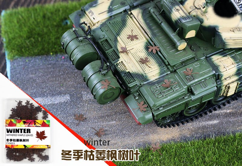 Miniature model Scene model leaves fallen leaves Military scene sand table material