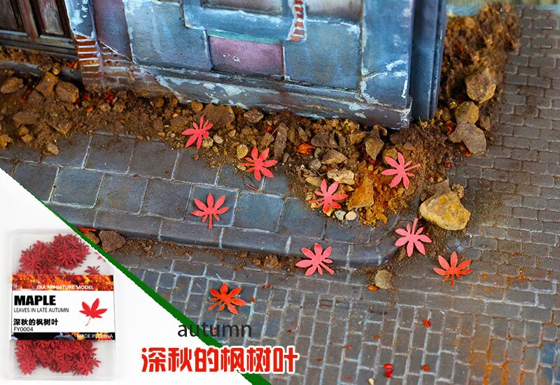 Miniature model Scene model leaves fallen leaves Military scene sand table material