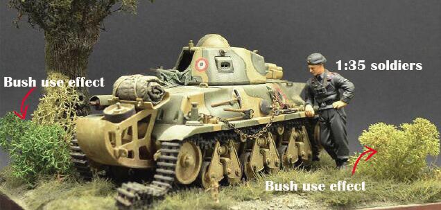 Miniature model Simulation Bush model Low grass lichen 450ml DIY sand table military train scene model material