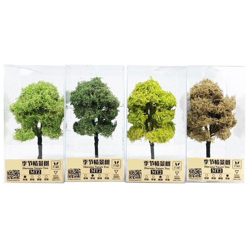 Miniature model Seasonal tree model DIY sand table military train scene model material Miniature model Seasonal tree model DIY sand table military train scene model material