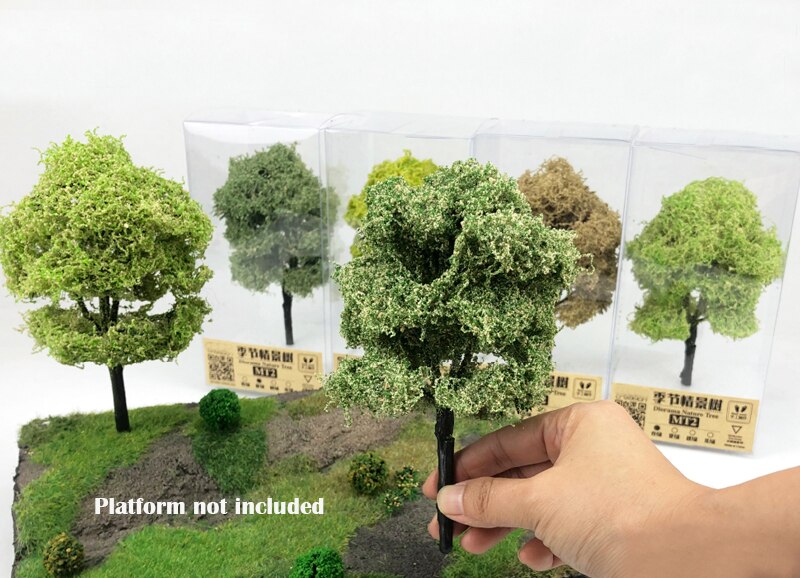 Miniature model Seasonal tree model DIY sand table military train scene model material Miniature model Seasonal tree model DIY sand table military train scene model material
