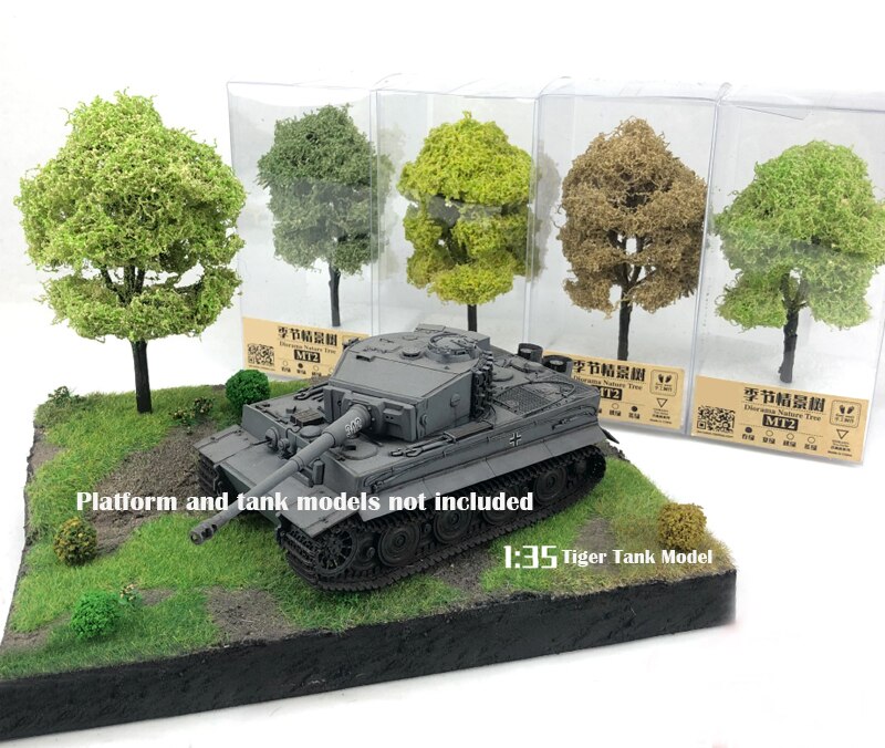 Miniature model Seasonal tree model DIY sand table military train scene model material Miniature model Seasonal tree model DIY sand table military train scene model material