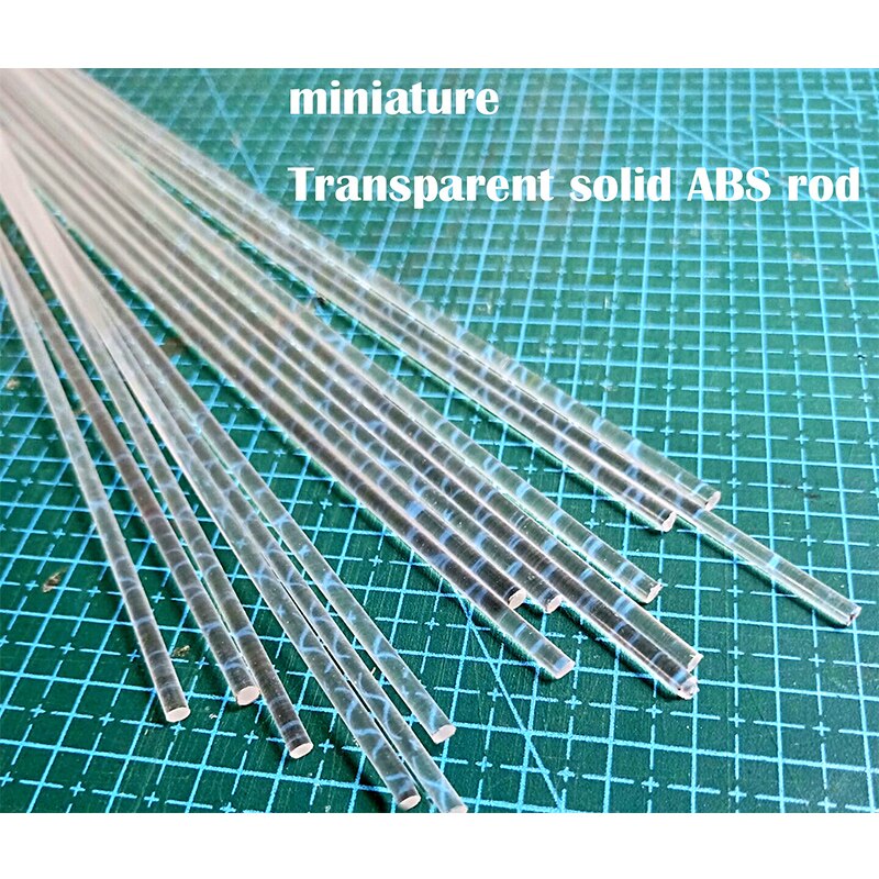 miniature Transparent solid ABS rod DIY handmade material for model sand table building 5pcs