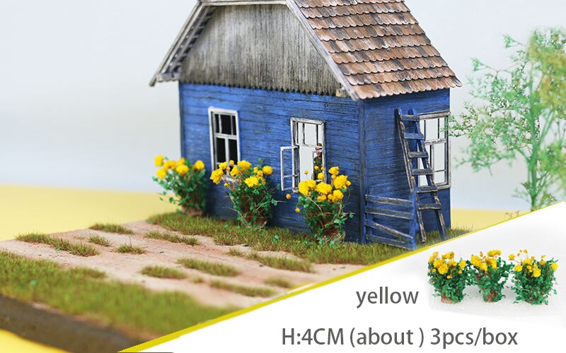 Miniature model Fine shrub flower vegetation Military model scenario making materials H4CM