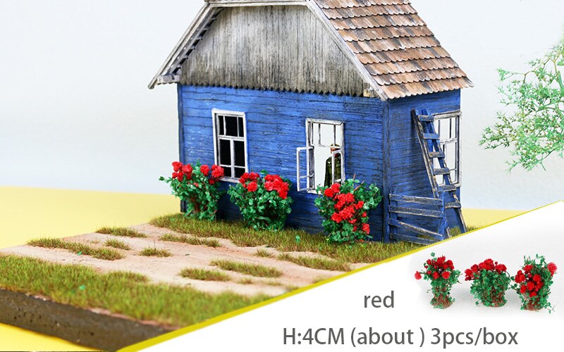 Miniature model Fine shrub flower vegetation Military model scenario making materials H4CM