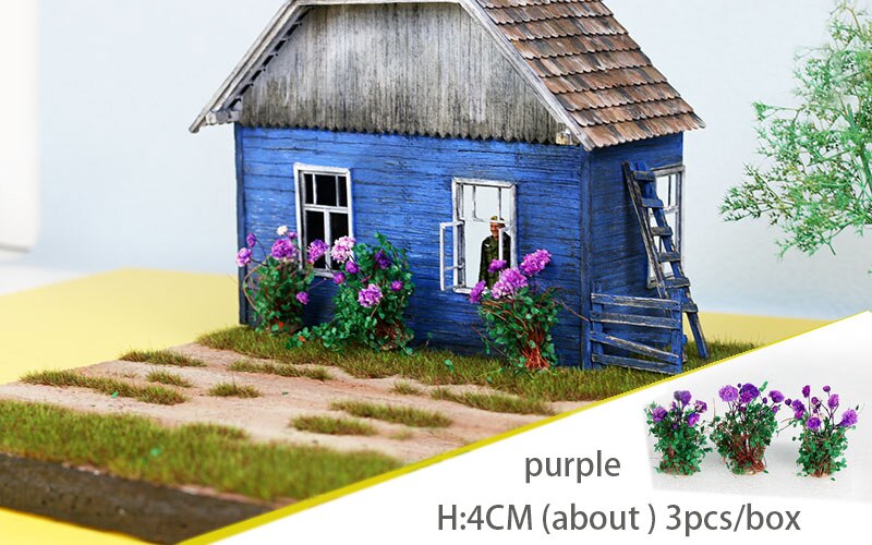 Miniature model Fine shrub flower vegetation Military model scenario making materials H4CM