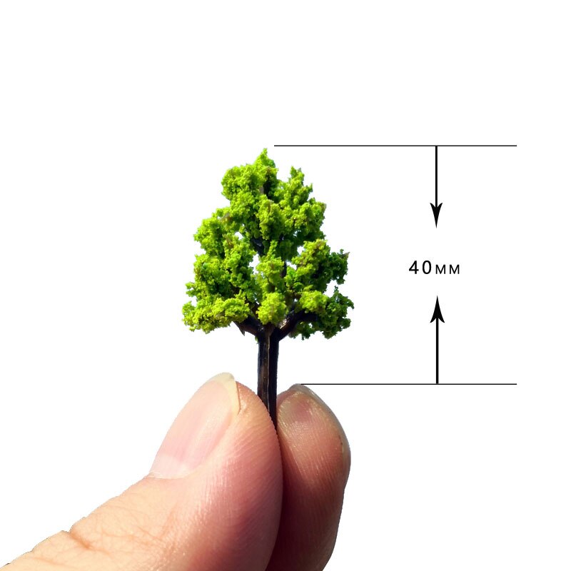 N ratio 1:150/1:160 Simulation street tree model 4cm Train and railway sand table scene accessories 50pcs/box 100pcs/box